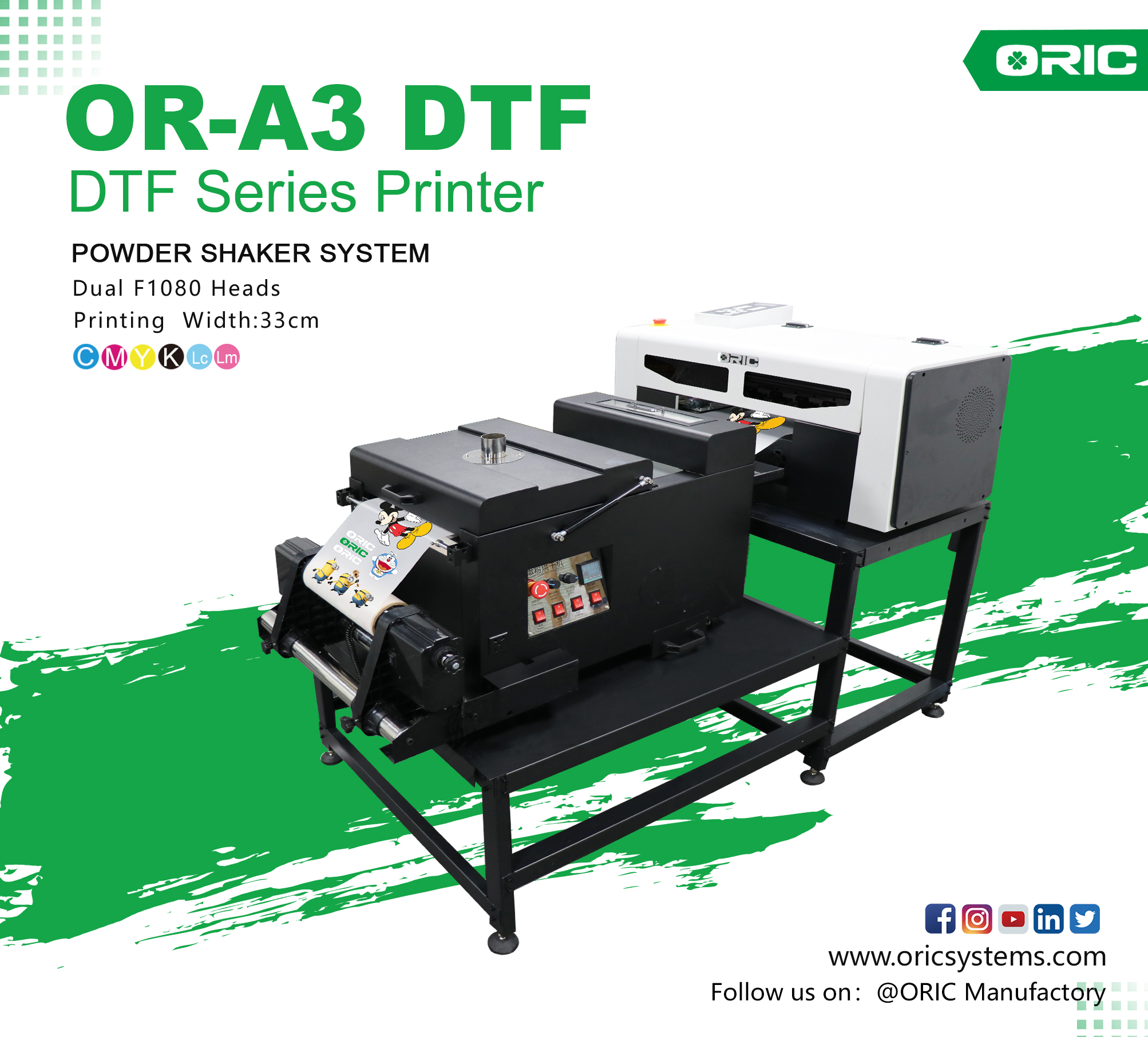 Máquina de impressão de filme OR-A3 Mini320 DTF OR-A3 DTF Mini320