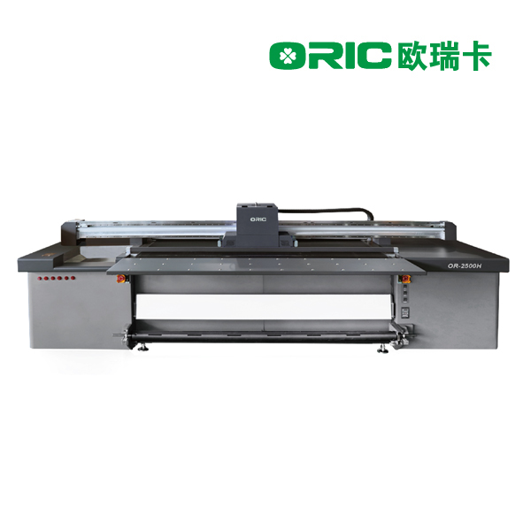 OR-2500H Rolo UV de 2,5 m para rolar e impressora multifuncional híbrida com cabeças Ricoh de 3 a 12 unidades