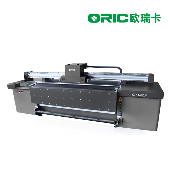 OR-1800H Rolo UV de 1,8 m para rolar e impressora multifuncional híbrida com cabeças Ricoh de 3-9 unidades